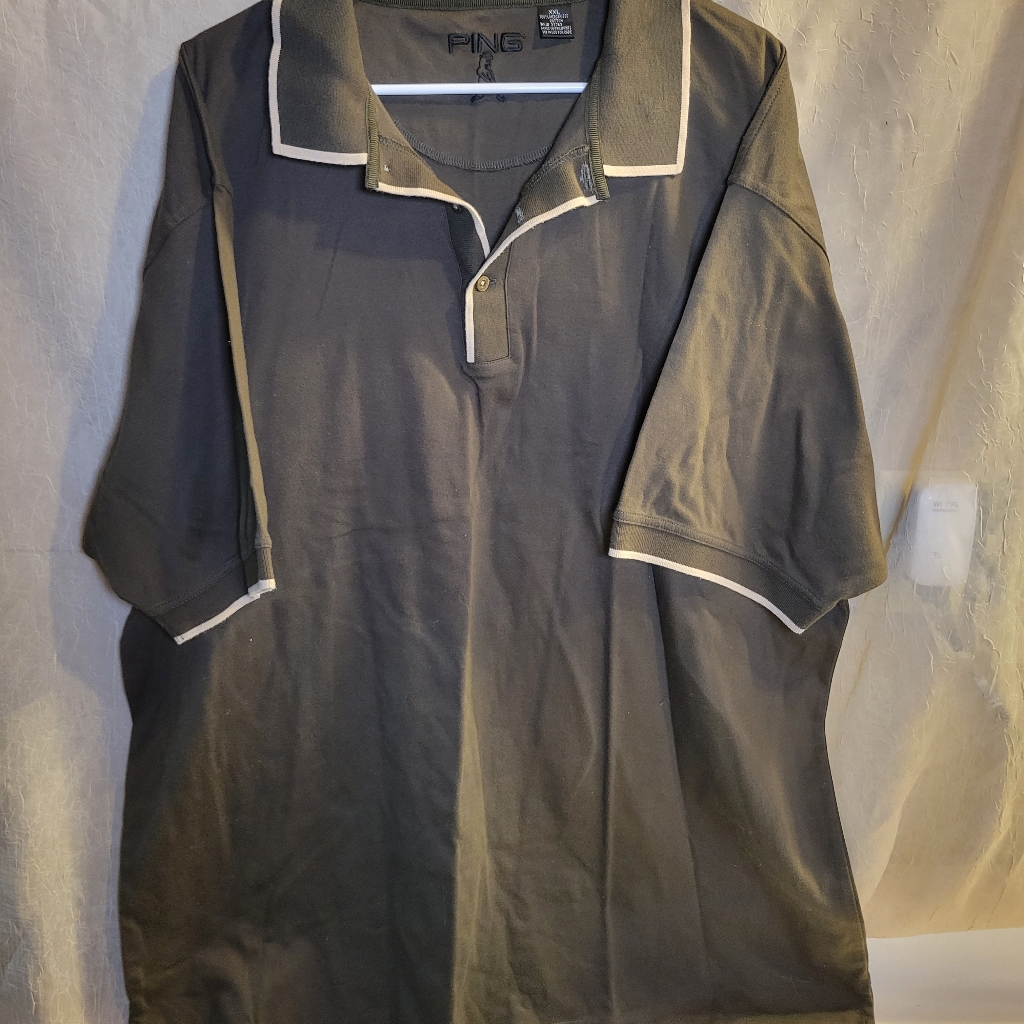 Mens Ping Golf Polo Black Collared Short Sleeve Size 2x